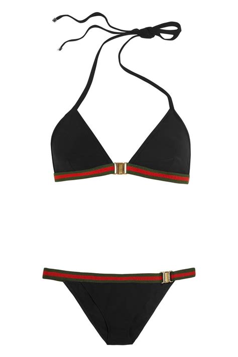 gucci pearl embellished black jersey bikini|Gucci Bikinis .